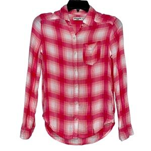Abercrombie Kids Pink Flannel Shirt